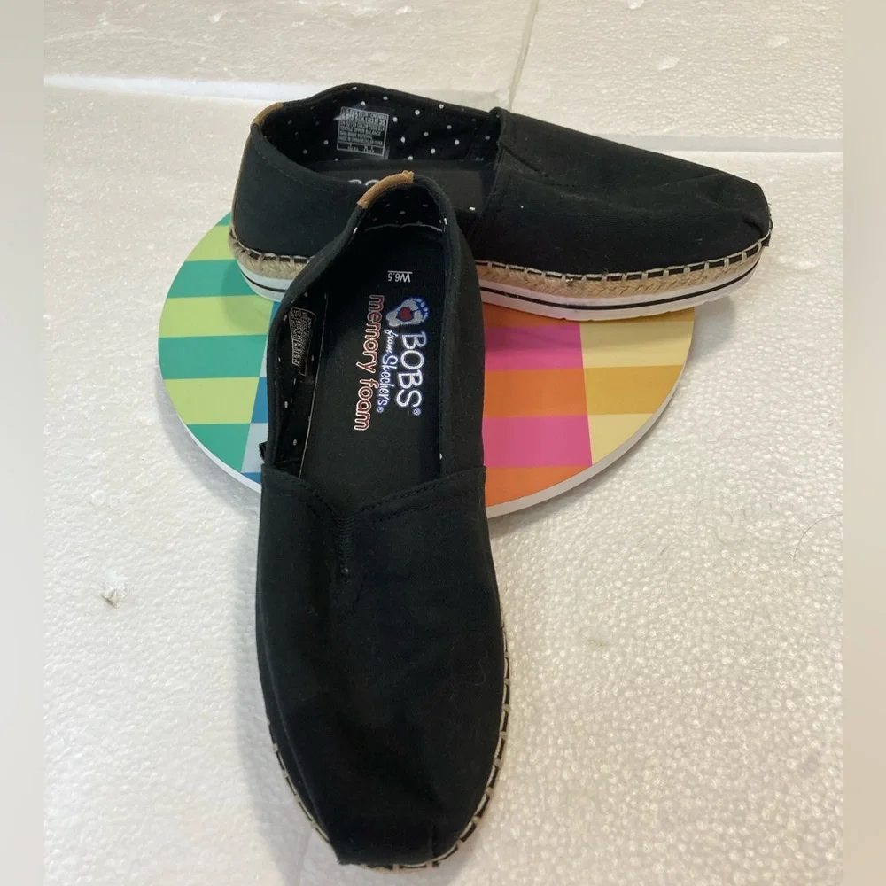 Bob’s Skechers Black Slip-On Shoes for women Sz 6.5 - Picture 10 of 12